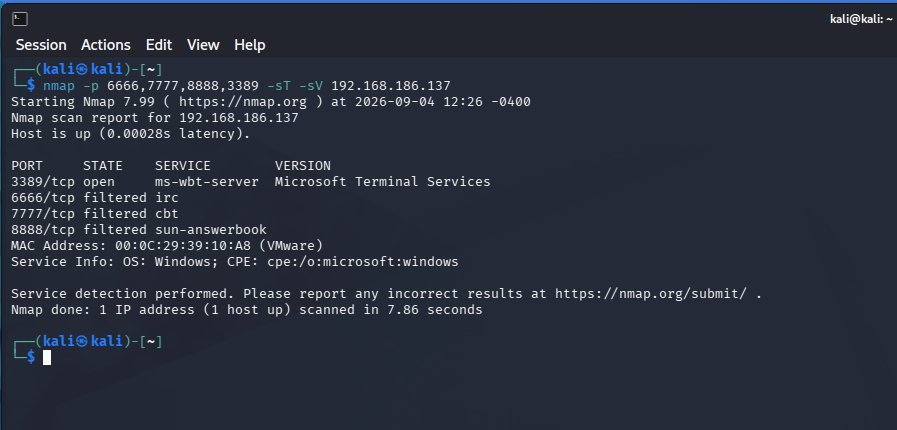 Kali Linux Nmap scan